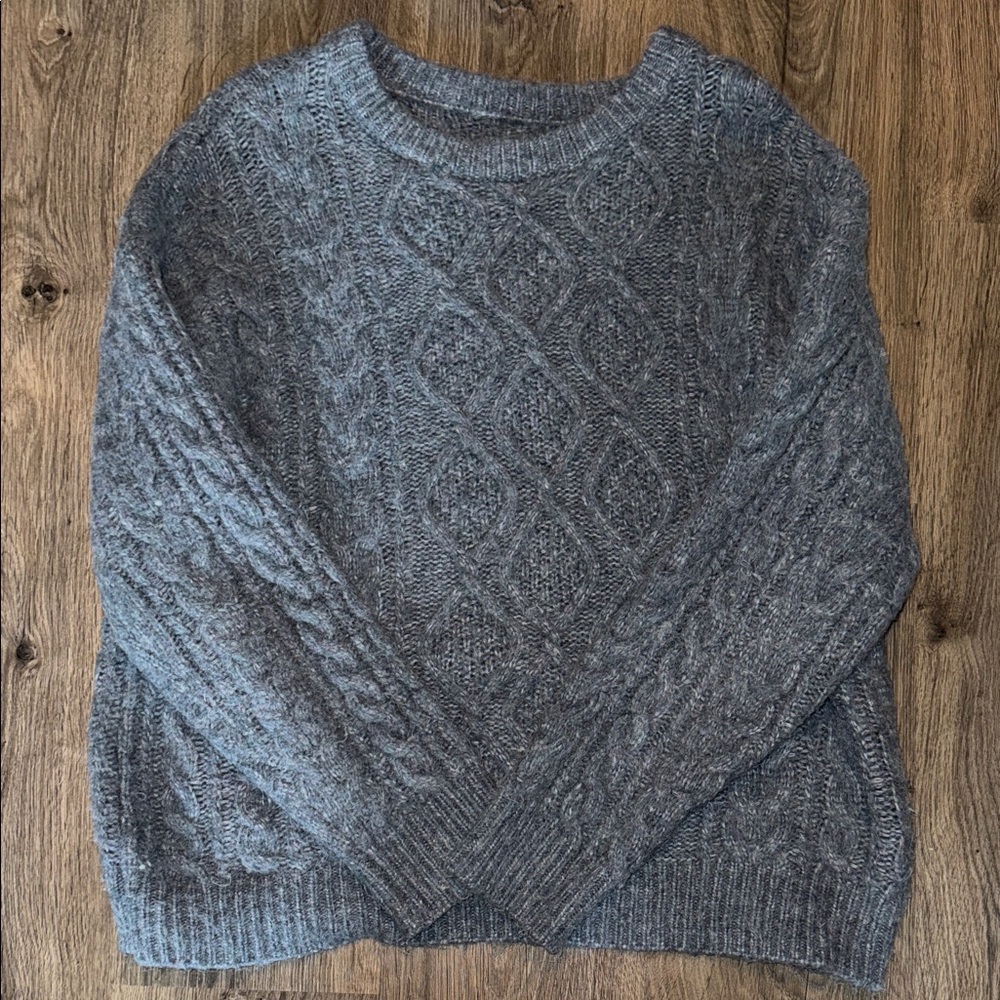 Daily Drills Frost Cable Knit Sweater!
